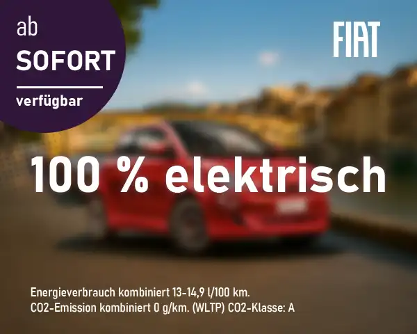 Fiat 500e – Dein perfekter Elektroflitzer Stylisch, effizient und 100 % elektrisch – jetzt ab 118 € im Leasing!